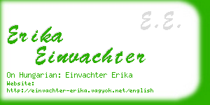 erika einvachter business card